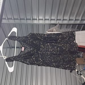 Cute summer top, worn once, black beading at neckline